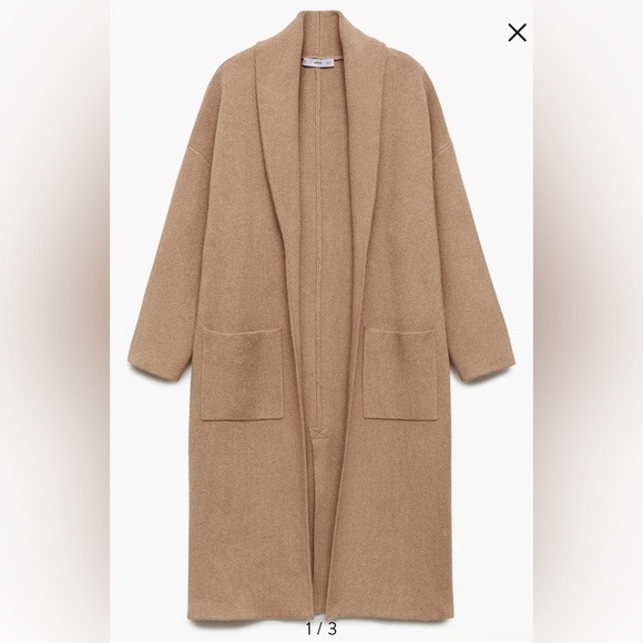 Mango Oversized Coat Cardigan with Pockets - Picture 6 of 7
